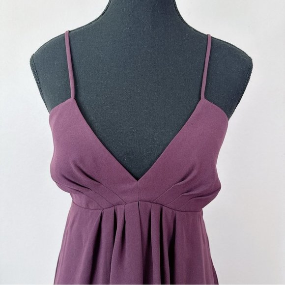 Aritzia Wilfred  Cami Midi Criss Cross Tie Burgundy Dress - Picture 5 of 13